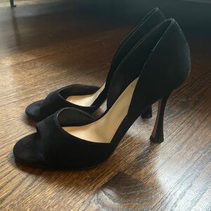 Vince Camuto Black Peep-Toe Heels